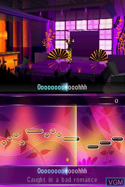 In-game screen of the game Just Sing! Vol. 2 on Nintendo DS