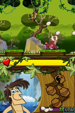 In-game screen of the game George of the Jungle and the Search for the Secret on Nintendo DS