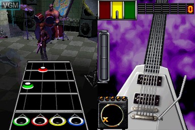 In-game screen of the game Guitar Hero - On Tour on Nintendo DS