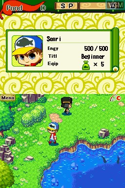In-game screen of the game Harvest Fishing on Nintendo DS