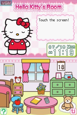 In-game screen of the game Hello Kitty Daily on Nintendo DS