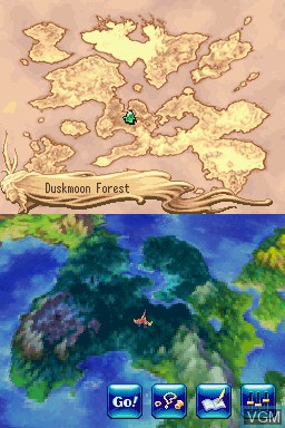 In-game screen of the game Heroes of Mana on Nintendo DS