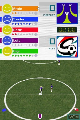 In-game screen of the game Imagine - Soccer Captain on Nintendo DS
