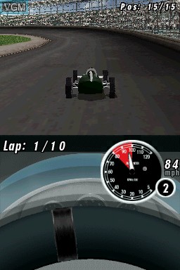 In-game screen of the game Indianapolis 500 Legends on Nintendo DS