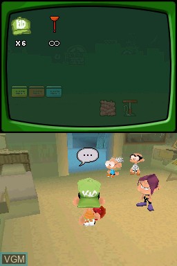 In-game screen of the game Kid Paddle - Blorks Invasion on Nintendo DS