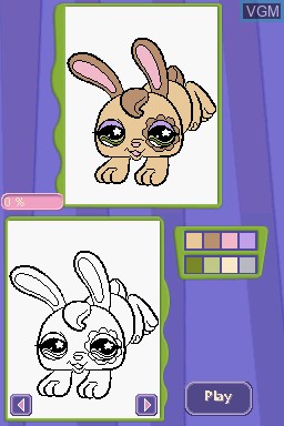 In-game screen of the game Littlest Pet Shop - Jungle on Nintendo DS