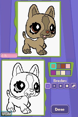 In-game screen of the game Littlest Pet Shop - Winter on Nintendo DS