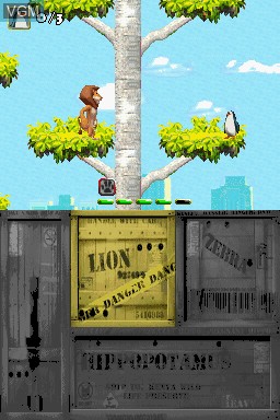 In-game screen of the game Madagascar on Nintendo DS