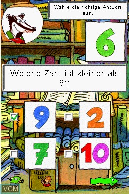 In-game screen of the game Mathematik 1.-4. Klasse - Fit fuers Gymnasium on Nintendo DS