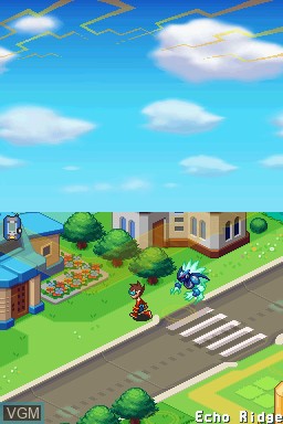 In-game screen of the game Mega Man Star Force 2 - Zerker x Ninja on Nintendo DS