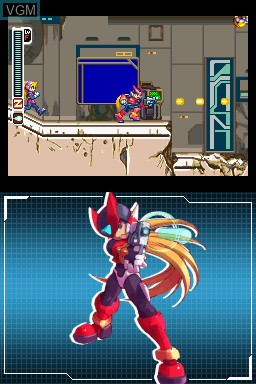 In-game screen of the game Mega Man Zero Collection on Nintendo DS
