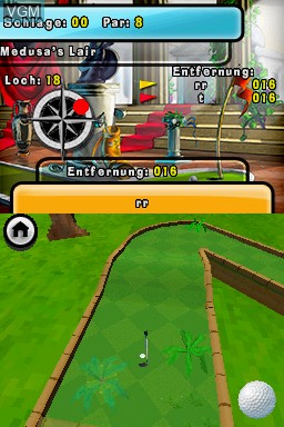 In-game screen of the game Mini Golf Resort on Nintendo DS