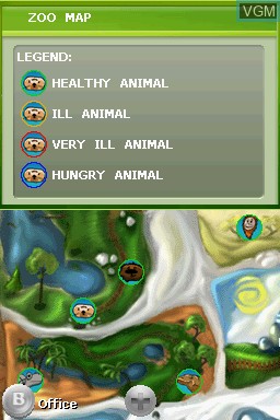 In-game screen of the game Animalz - Mis Amigos los Pandaz on Nintendo DS