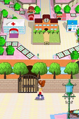 In-game screen of the game Nakayoshi Kids no Oshigoto Theme Park - Oshigoto Taiken Game on Nintendo DS