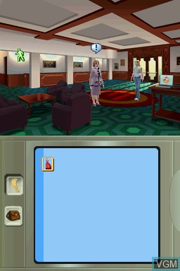 In-game screen of the game Nancy Drew - The Deadly Secret of Olde World Park on Nintendo DS