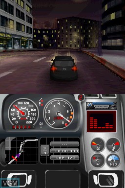 In-game screen of the game Need for Speed Carbon - Own the City on Nintendo DS