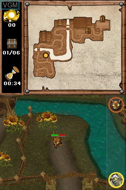 In-game screen of the game Overlord Minions on Nintendo DS