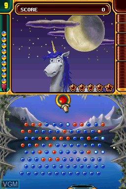 In-game screen of the game Peggle - Dual Shot on Nintendo DS
