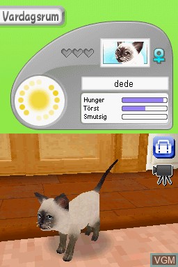 In-game screen of the game Petz - Catz Clan on Nintendo DS