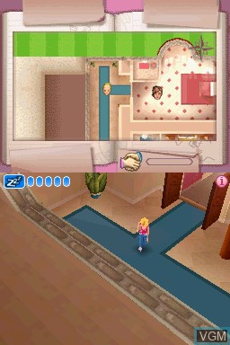 In-game screen of the game Princess in Love on Nintendo DS