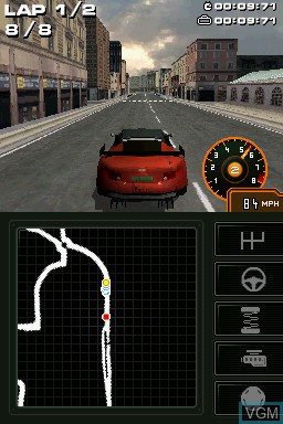 In-game screen of the game Race Driver - GRID on Nintendo DS