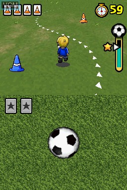 In-game screen of the game Sam Power - Footballer on Nintendo DS
