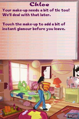 In-game screen of the game Secret Flirts on Nintendo DS
