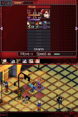 In-game screen of the game Shin Megami Tensei - Devil Survivor on Nintendo DS
