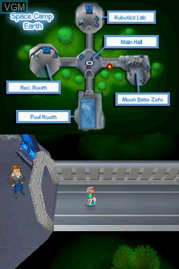 In-game screen of the game Space Camp on Nintendo DS
