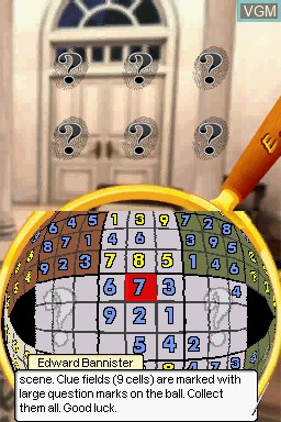 In-game screen of the game Sudoku Ball Detective on Nintendo DS