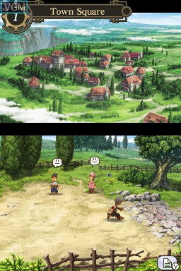 In-game screen of the game Suikoden Tierkreis on Nintendo DS