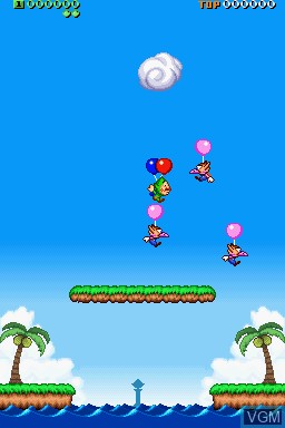 In-game screen of the game Tincle no Balloon Fight DS on Nintendo DS
