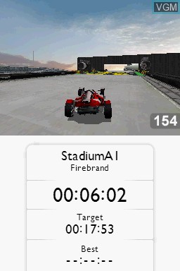 In-game screen of the game TrackMania DS on Nintendo DS