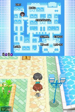 In-game screen of the game Wan Nyan Doubutsu Byouin on Nintendo DS