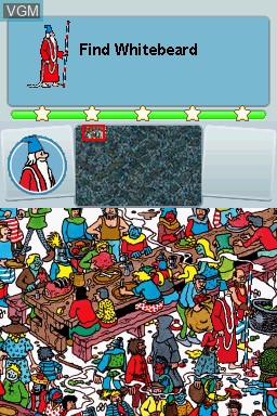 In-game screen of the game Where's Waldo? The Fantastic Journey on Nintendo DS