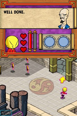 In-game screen of the game Xiaolin Showdown on Nintendo DS