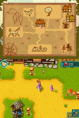 In-game screen of the game Zarah - Das Schloss des Gwoor on Nintendo DS