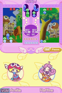 In-game screen of the game Puyo Pop Fever on Nintendo DS