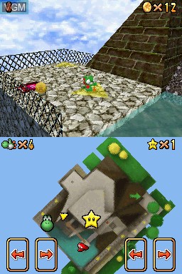 In-game screen of the game Super Mario 64 DS on Nintendo DS