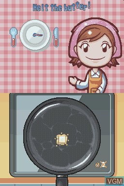In-game screen of the game Cooking Mama on Nintendo DS