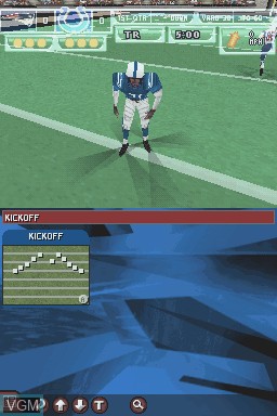 In-game screen of the game Madden NFL 06 on Nintendo DS