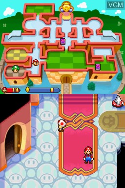 In-game screen of the game Mario & Luigi - Partners in Time on Nintendo DS