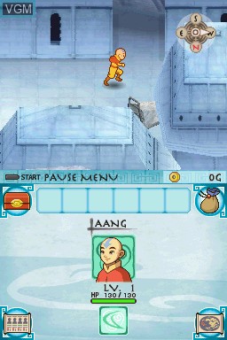 In-game screen of the game Avatar - The Last Airbender on Nintendo DS