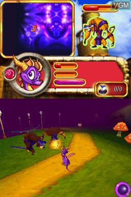 In-game screen of the game Legend of Spyro, The - The Eternal Night on Nintendo DS