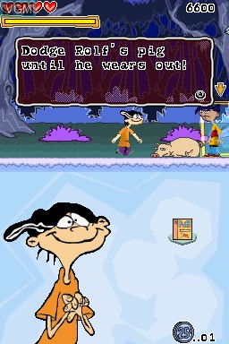 In-game screen of the game Ed, Edd n Eddy - Scam of the Century on Nintendo DS