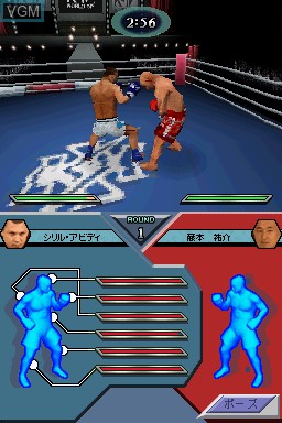 In-game screen of the game K-1 World GP - Zettai Ouja Ikusei Keikaku on Nintendo DS