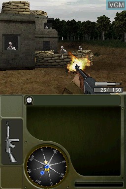 In-game screen of the game Call of Duty - World at War on Nintendo DS