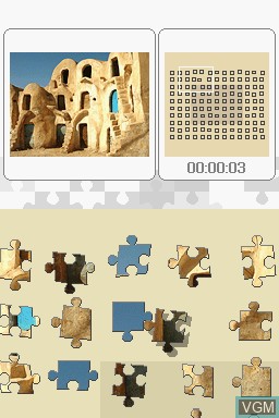 In-game screen of the game Sightseeing Puzzle - Echter Puzzlespass fuer Unterwegs on Nintendo DS