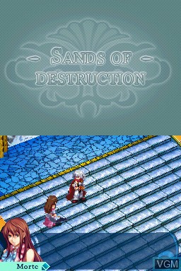 In-game screen of the game Sands of Destruction on Nintendo DS