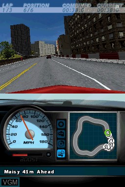 In-game screen of the game Dodge Racing - Charger vs Challenger on Nintendo DS